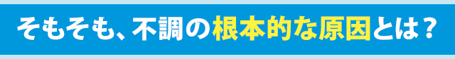 そもそも不調の根本原因とは？